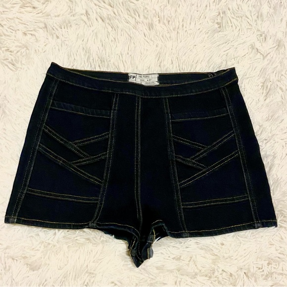 Like New Free People High Waisted Denim Short Shorts 27 - Picture 1 of 4